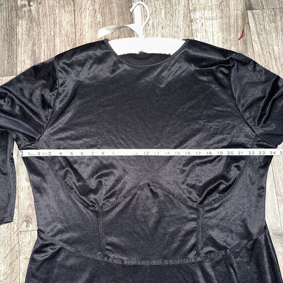 Pretty‎ Little Thing Plus Dress Black , Corset Simulate Midi Dress Size 22 - Picture 5 of 6